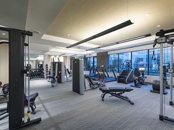 24-Hour fitness center with technogym cardio & strength equipment